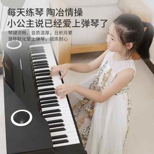 .。娃宝贝61键宝宝儿童钢琴琴初学电钢质琴木早教玩具俏电子家用