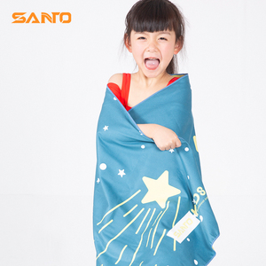 SANTO山拓浴巾超细纤维成人沙滩巾卡通印花儿童吸水浴巾毛巾