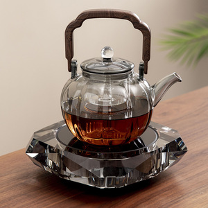 水晶电陶炉煮茶器茶炉围炉煮茶壶烧水壶玻璃养生壶泡茶壶茶具配件