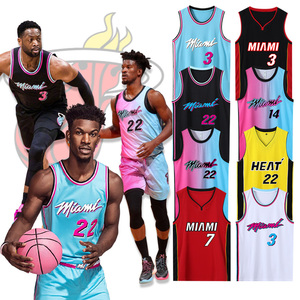 迈阿密热火队城市版球衣22号巴特勒韦德洛瑞西海岸篮球服套装定制