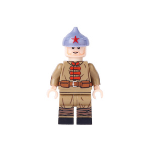 军事一战德英俄军士兵人仔武器配件益智拼装小颗粒积木玩具男孩