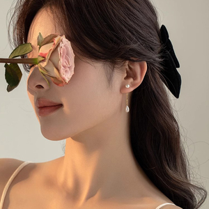 一款两戴流苏珍珠耳钉女小众设计感气质耳环2024新款爆款纯银耳饰