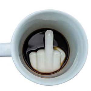 创意恶搞竖中指杯子Fuck法克马克咖啡水杯送男朋友个性生日礼物