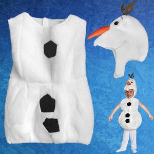 万圣节成人儿童雪宝亲子服装雪人装扮演出派对衣卡通动物罩衣外衣