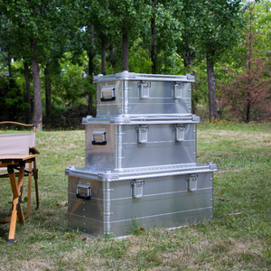 户外收纳箱镁铝合金收纳箱车载收纳箱后备箱露营收纳铝合金箱子