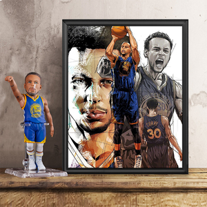 库里海报相框装饰画手办纪念品生日礼物周边nba篮球明星摆件挂画