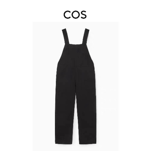 COS女装 标准版型阔腿工装吊带连体裤黑色2024春季新品1215837002