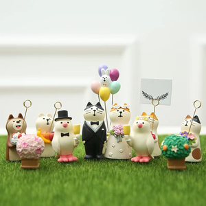 日式zakka猫咪婚礼系列蛋糕气球可爱卡通桌面摆件礼物装饰伴手礼