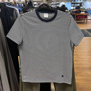 代购Brooks Brothers布克兄弟夏季男士T恤短袖圆领条纹纯棉打底衫