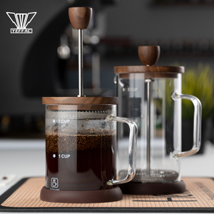 野啡咖啡手冲壶家用煮咖啡过滤式冲茶器套装玻璃咖啡过滤杯法压壶