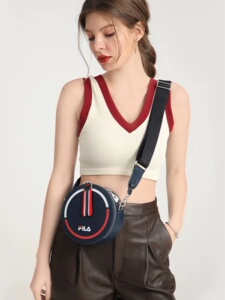 Fila斐乐胸包圆筒包夏季女包斜挎包单肩背包小圆包运动包包手提包
