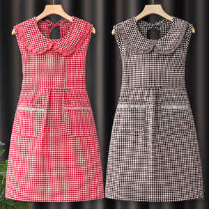 韩版围裙女家用厨房洋气纯棉坎肩做饭2023新款网红同款时尚工作服