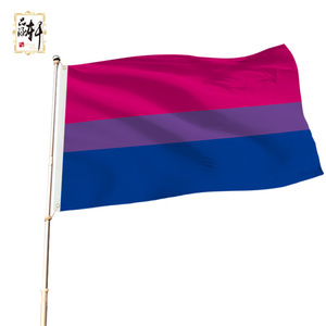 彩虹旗三色丝网印刷现货旗帜亚马逊爆款同性恋旗帜150*90白腰打扣