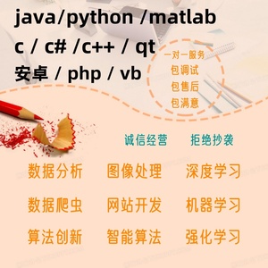 Java代做c++程序python代码c#编程代写qt软件php设计vb安卓c语言