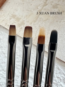 J XUAN新品推荐 原木系列 美甲笔刷 大方圆 斜头 扫扫笔套装笔刷