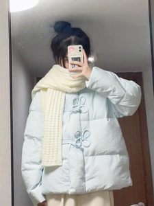 三福新中式国风盘扣面包棉服外套女冬季设计感小众小个子短款羽绒