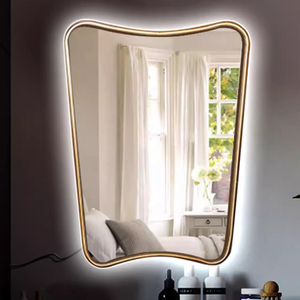 简约异形智能浴室镜卫生间洗漱台创意轻奢风化妆镜壁挂式装饰镜子