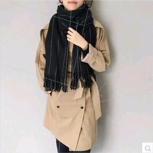 Thick very large a suede scarf fall winter warm dashed line