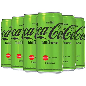 可口可乐泰国进口无糖青柠可乐325ml罐装碳酸饮料绿罐高颜值