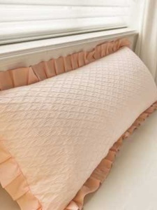 双人长枕套花边枕头套情侣一体加长12米15m18米大号长款枕芯套z.