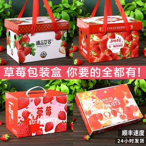 丹东牛奶草莓包装盒高档精品空盒手提礼盒定制奈雪箱子定制