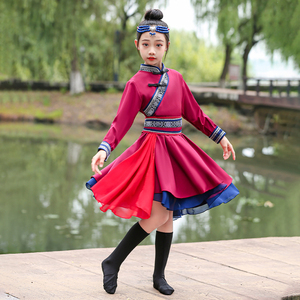 三月三儿童蒙古族白马舞女童舞台走秀少数民族蒙族舞蹈筷子舞演出