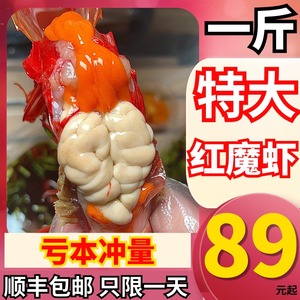 红魔虾刺身鲜活特大新鲜冷冻非西班牙进口500g潮汕生腌牡丹虾鳌虾