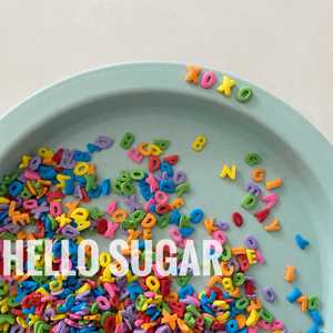 HelloSugar彩色字母复古色彩可爱英文字母蛋糕装饰糖珠糖片切片糖