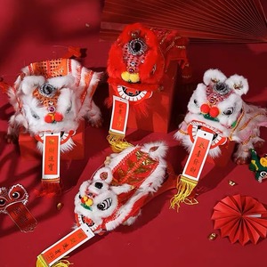 提线木偶舞狮子玩具表演狮子头道具醒狮民俗礼品手工中国风送小孩
