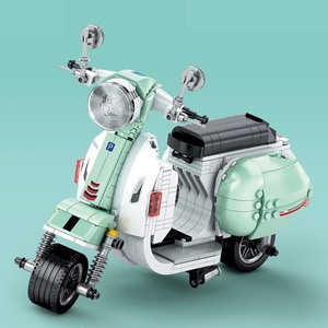 摩托车踏板小绵羊婚车汉堡车拼装积木益智玩具生日礼物男女孩礼物