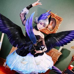 王者荣耀cos服小乔黑白天鹅之梦cosplay衣服女全套装动漫假发鞋子