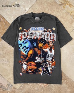 EN 水洗大师 alleniverson shirt 艾伦艾弗森重磅球星大码短袖tee