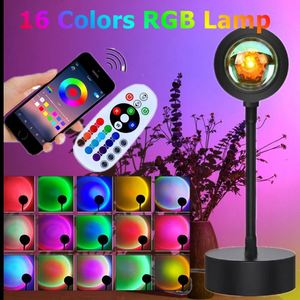 USB Rainbow Sunset Lamp APP Color RGB LED Night Light日落灯