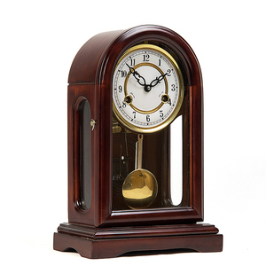纯铜机芯机械座钟客厅老式实木打点报时摆钟上弦链发条复古台钟表