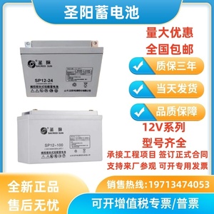 圣阳铅酸蓄电池SP12-24FR/12V18AH20A24A26A38A40A65A100AH直流屏