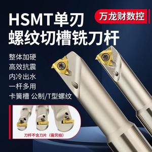 HSMT螺纹铣刀杆加工中心T型螺纹刀杆SMT数控内冷切槽单刃挑牙刀
