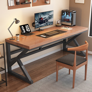 IKEA宜家乐实木电脑桌书桌学生卧室家用办公长条桌双人工作台简约