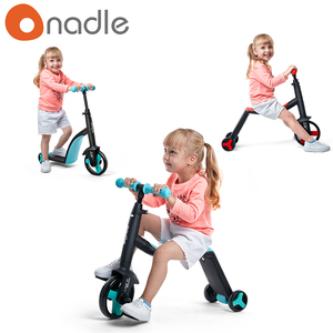 nadle纳豆儿童三合一滑板车1-3-6岁宝宝滑滑车三轮车脚踏车平衡车