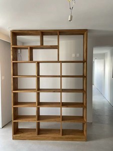 定制老榆木松木书架纯实木经济型组装满墙拼接书柜异形落地置厂家