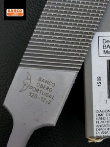 德国进口科麦斯百固BAHCO进口大白鲨扁平粗齿PVC吹塑专用锉刀10/1