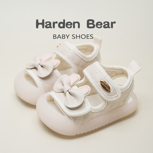 哈登熊女小童凉鞋夏款新款防滑软底宝宝婴儿学步鞋小女孩公主鞋子