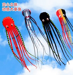 软体风筝3D立体大人成人专用高端网红微风易飞章鱼八爪鱼大型风筝