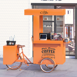 移动咖啡车多功能售卖车装饰品倒骑车摆摊户外奶茶冰激凌三轮车