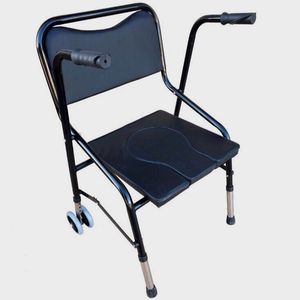 助行器坐便椅轮座老人坐厕椅防滑加厚坐便凳折叠高度可调节椅子