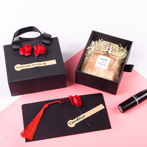 高档香水抽屉礼盒口红包装盒生日礼物礼品盒唇膏纸盒创意硬小盒子