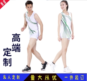 中国队田径服套装男女体育生中考比赛运动速干背心田径跑步训练服