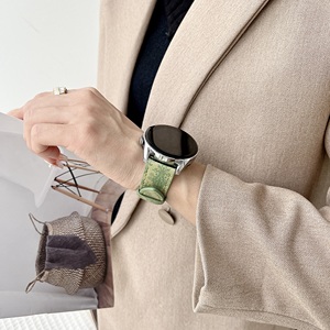 适用华为GT4手表表带真皮高级感GT3女士古驰绿GT2新款watch3/4pro