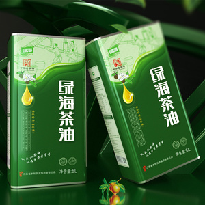 【中华老字号】绿海茶油野山茶油纯正茶籽油食用油山茶籽月子油5L