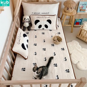 KUB可优比A类婴儿床床单牛奶绒幼儿园床品宝宝专用拼接床床盖可定
