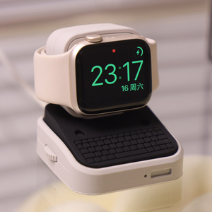 创意小电脑iwatch充电座适用苹果手表充电支架可爱AppleWatch底座